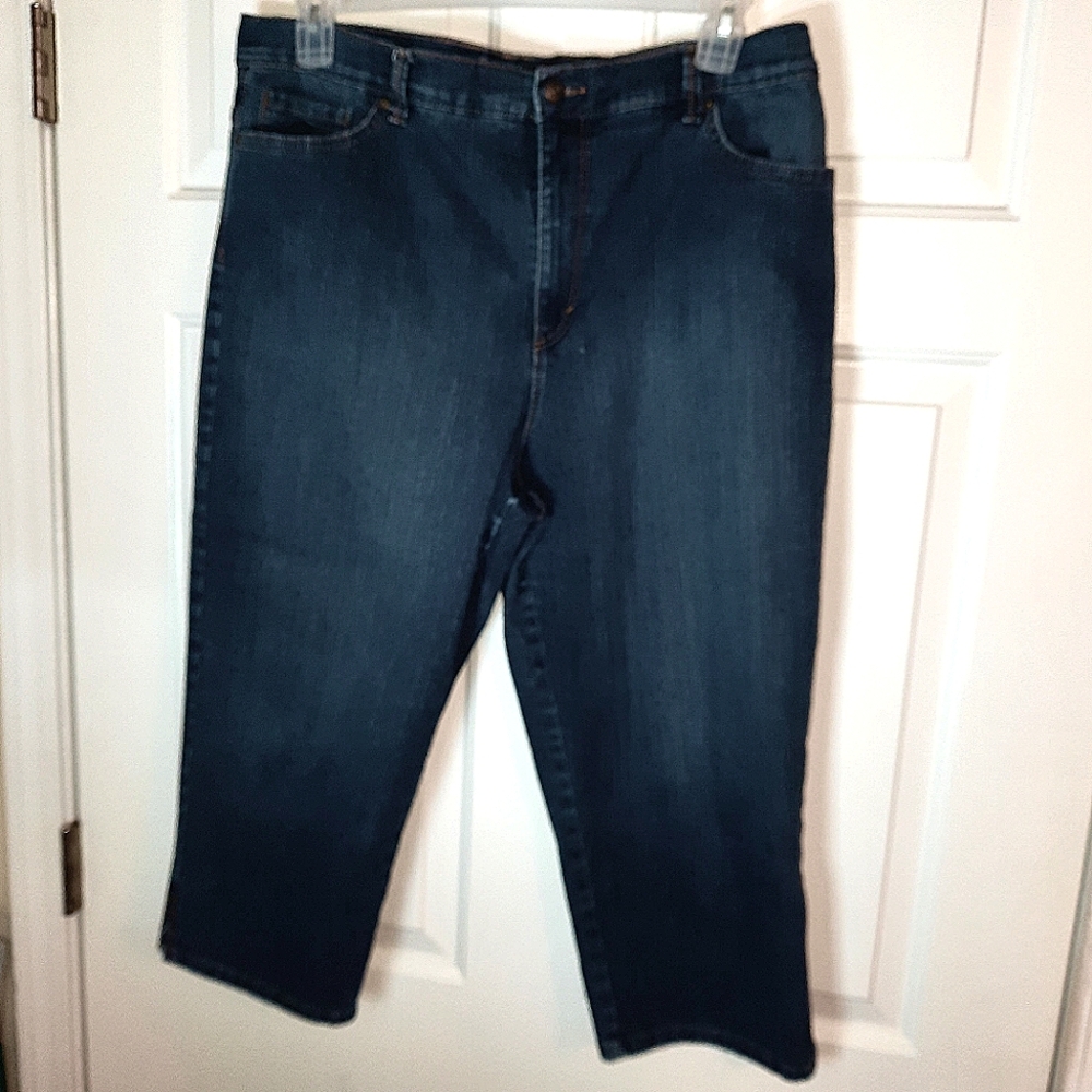 Gloria vanderbilt capris sz. 18 blue denim all around sl I mminh effect